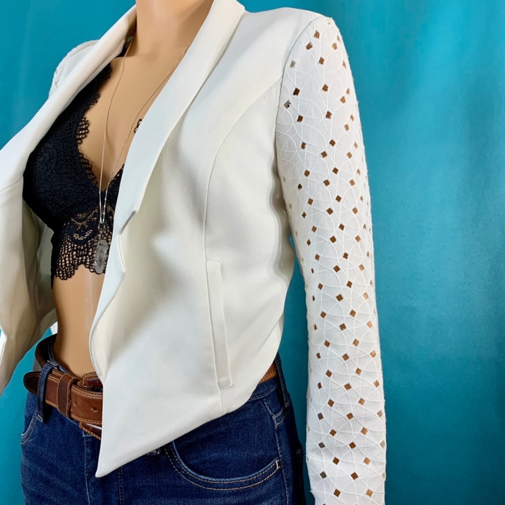 Catherine Malandrino Blazer Perforated Sleeves